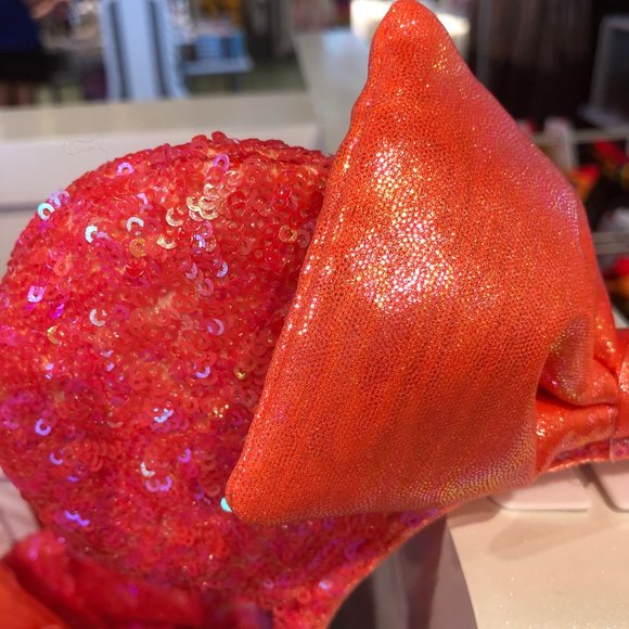 🧡Disney Ariel’s Coral Grotto Minnie Mouse Ears - Picture 4 of 5